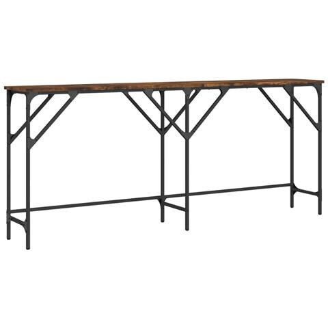 Tavolo Consolle Rovere Fumo 180x29x75 Cm In Legno Multistrato - Foto 2