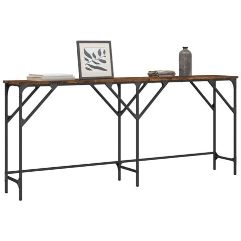 Tavolo Consolle Rovere Fumo 180x29x75 Cm In Legno Multistrato - Foto 1