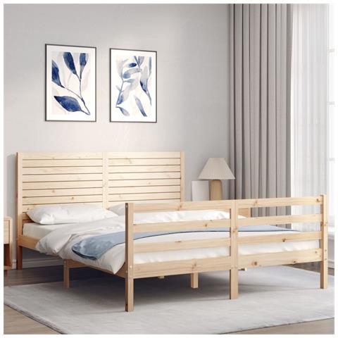 Giroletto con Testiera King Size in Legno Massello - Foto 3