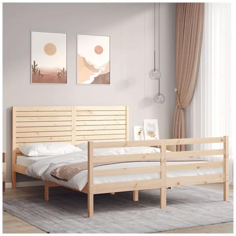 Giroletto con Testiera King Size in Legno Massello - Foto 1