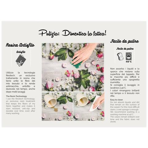 Tappeto Passatoia Antiscivolo Stampa Digitale Sprinty L''originale Dis. Menù 50x320 Menù - Foto 2