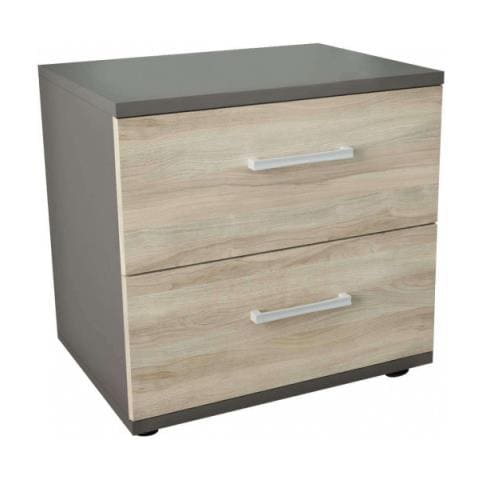 Comodino Ares Grigio E Olmo - Foto 1