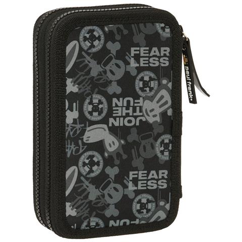Astuccio Doppio Paul Frank Join The Fun Nero 12.5 X 19.5 X 4 Cm (28 Pezzi) - Foto 2
