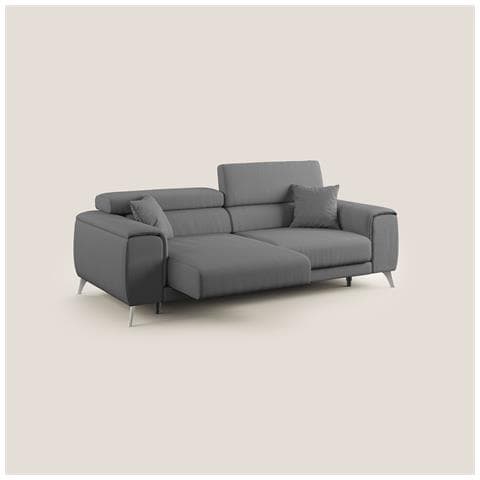Fusion Divano con sedute allungabili in tessuto smacchiabile T05 215 cm antracite - Foto 3