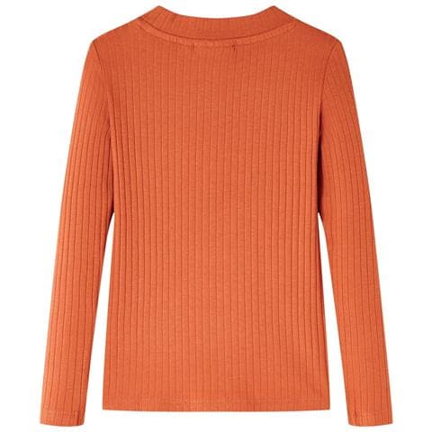 Maglietta Da Bambina A Maniche Lunghe Arancione Bruciato 128 - Foto 2