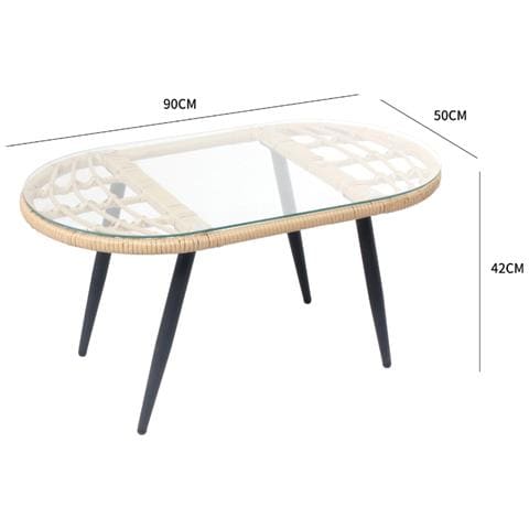 Evora Set Mobili Da Giardino 4 Posti + Poltrone Beige - Foto 2