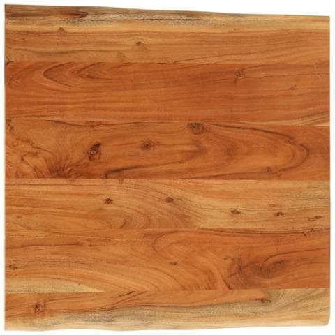Piano Tavolo 80x80x3,8 Cm Quadrato Massello Acacia Bordi Vivi - Foto 1