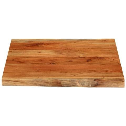 Piano Tavolo 80x80x3,8 Cm Quadrato Massello Acacia Bordi Vivi - Foto 3