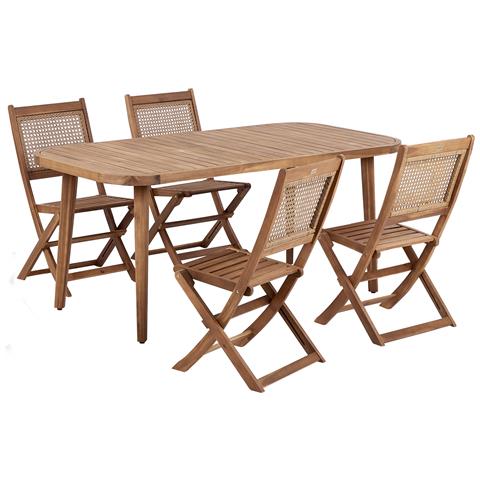 Set Da Pranzo Legno Massiccio Legno Chiaro Paraggi - Foto 2