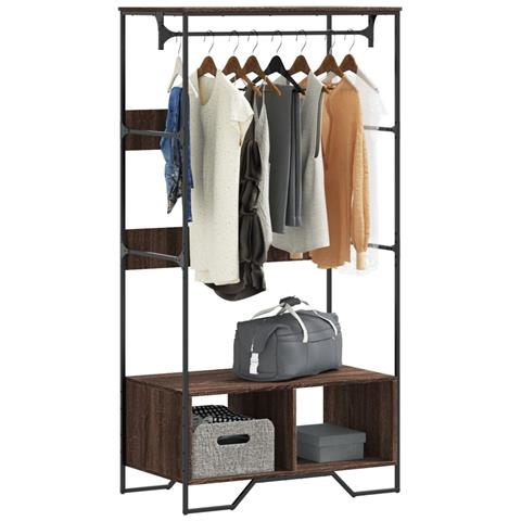 Armadio Rovere Marrone 90x50x180 Cm In Truciolato - Foto 1