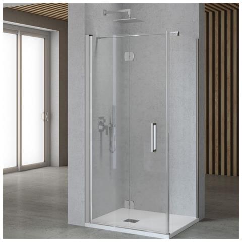 Lato Fisso Per Porta Pieghevole Edera Lf110t 6 Millimetri Chrome *** Misure : 67-70xh195 Cm Trasparente - Foto 1