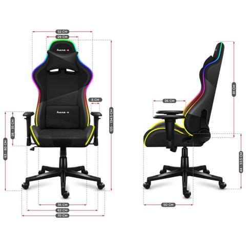 Force 6.2 RGB Sedia da gaming per PC Seduta a dondolo (culla) Nero - Foto 15