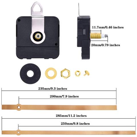 Meccanismo Di Movimento Dell'orologio Al Quarzo Da Parete Fai-da-te Gold - Foto 2