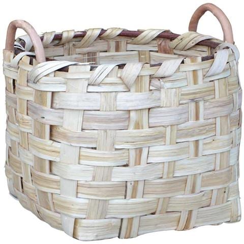 Portalegna Sporta Cesto Cesta Portapellet Sporta In Legno E Pellet Cm 45 - Foto 1