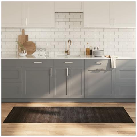 Tappeto Rettangolare Marrone Scuro 70x200 Cm In Bambù - Foto 1
