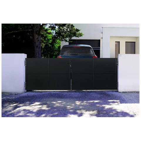 Cancello Battente In Acciaio 3,5m Nero Opaco Nali H.120cm - Foto 1