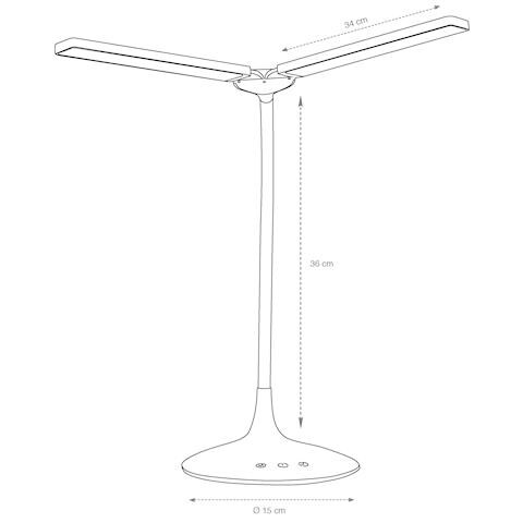 Lampada Da Tavolo Led Senza Fili Bianca - Foto 4