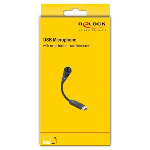DeLOCK Microfono USB per gaming con collo d'oca e pulsante di silenziamento - Foto 3