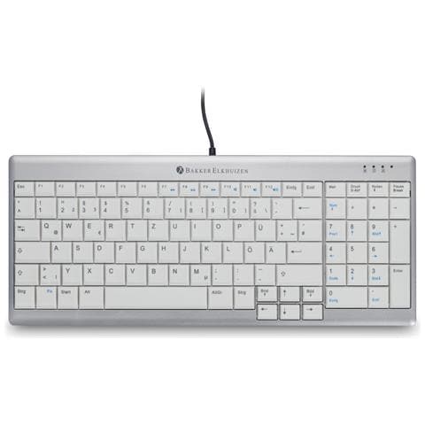 Tastiera Cablato 8719274673514 (Layout Svizzero) Colore Argento, Bianco - Foto 1