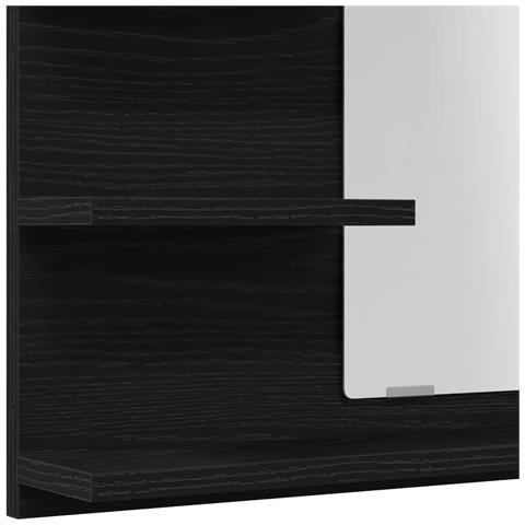 Specchio da Bagno Rovere Nero 60x10,5x45 cm Legno Multistrato - Foto 2