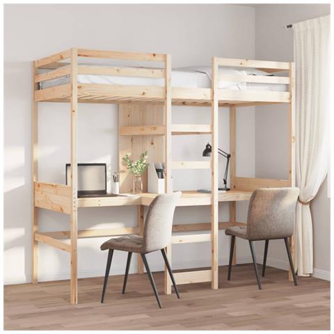 Giroletto Soppalco Senza Materasso 75x190cm Legno Massello Pino - Foto 1