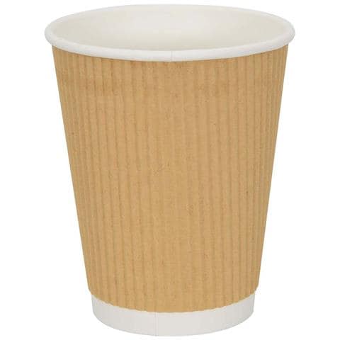 Bicchieri Da Caffè In Carta 500 Pz 12oz 300ml Marrone - Foto 2