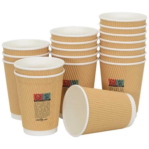 Bicchieri Da Caffè In Carta 500 Pz 12oz 300ml Marrone - Foto 3