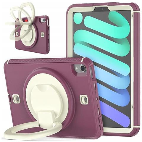 Custodia Elegante Bordo Per Ipad Mini 6 8.3"" 2021 Con Tracolla E Supporto - Foto 1