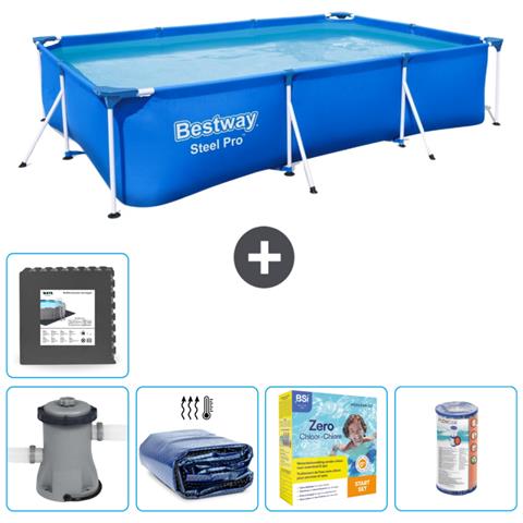 Piscina Fuori Terra - Rettangolo - 300x201x66 Cm - Blu - Include Accessori Coordinati Cb18 - Foto 1