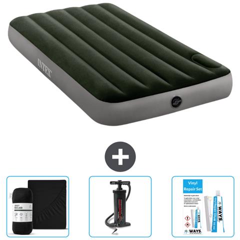 Set Materassino Gonfiabile - 191x99x25 Cm - Verde - Include Accessori Coordinati Cb7 - Foto 1