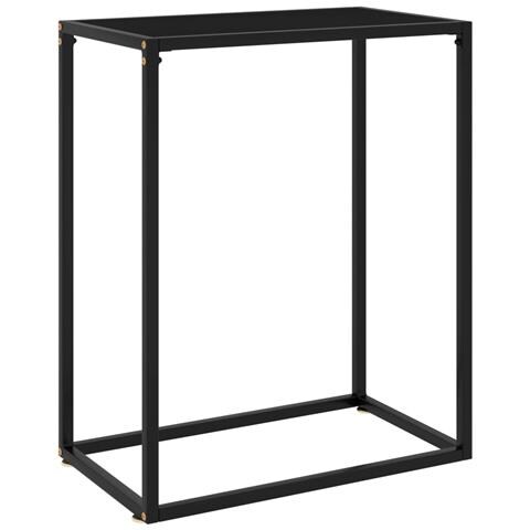 Lusso Casadino -  Tavolo Consolle Nero 60x35x75 Cm In Vetro Temperato - Foto 2