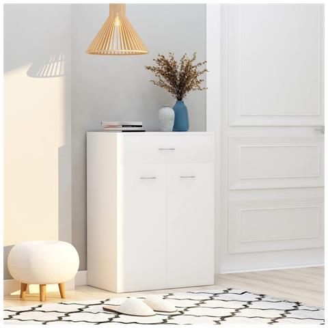 Lusso Casadino -  Scarpiera Bianca 60x35x84 Cm In Legno Multistrato - Foto 2