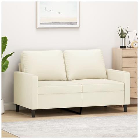 Lusso Casadino - Divano A 2 Posti Crema 120 Cm In Velluto - Foto 8