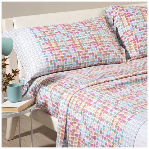 Completo Lenzuola Caleffi Deva In Flanella Colore Viola Misura Singolo - Foto 2