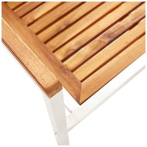 Sedie da Giardino con Cuscini 4 pz in Legno Massello di Acacia - Foto 9