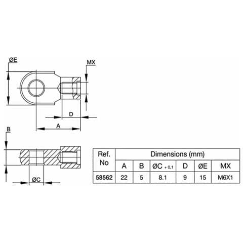 Terminale Con Occhio Per Molla A Gas Con Occhiello Confezione Da 2 Pezzi - Foto 3