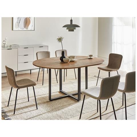 Tavolo Da Pranzo Alexandrina Marrone 120/160 Cm 120 Cm - Foto 1