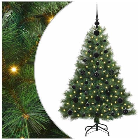 Albero di Natale artificiale con 150 LED Verde 120 cm PE e PVC - Foto 1