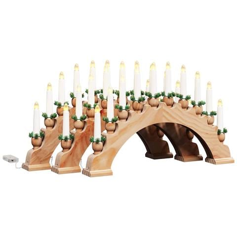 Arco di Candele di Natale con 10 Candele LED 3 pcs Marrone - Foto 1