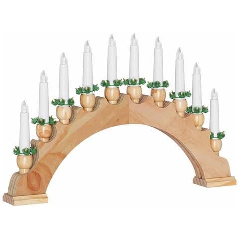 Arco di Candele di Natale con 10 Candele LED 3 pcs Marrone - Foto 9