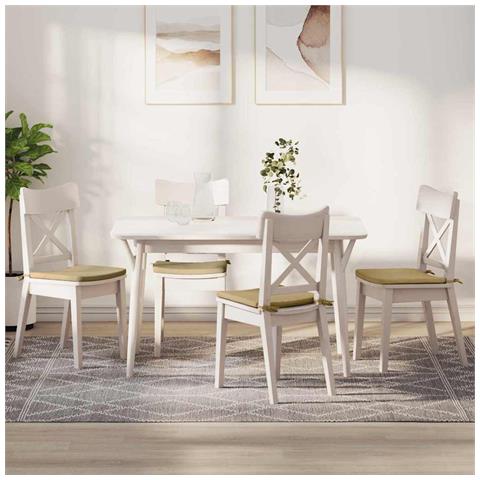 Cuscini per Seduta 4 pcs Grigio Verde 40 x 40 x 3 cm - Foto 2