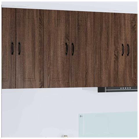 Pensile cucina con porta 2 pcs Rovere Marrone 30 x 31 x 80 cm - Foto 2