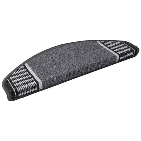 Tappetini per scale autoadesivi 15 pcs Antracite 65 x 21 x 4 cm - Foto 1
