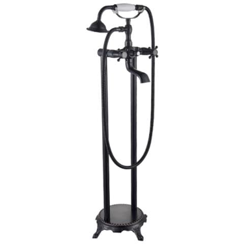 Rubinetto per vasca da bagno indipendente, Blackswan, tipo M36 in ceramica, modello nero anticato, misura 94 cm - Foto 1