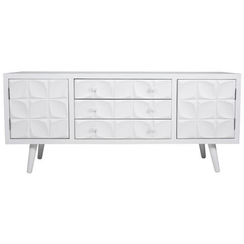 Mobile Base In Legno Laccato Bianco 136x43x58,5h - Foto 2