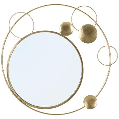 Specchio Con Cornice Luna 3-oro-metallo-90x3x83 Cm - Foto 1