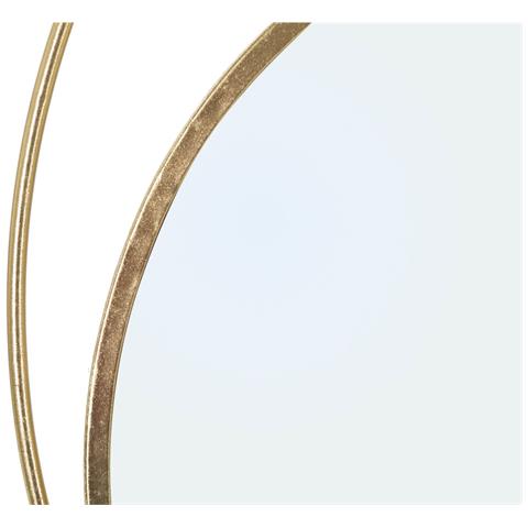 Specchio Con Cornice Luna 3-oro-metallo-90x3x83 Cm - Foto 2