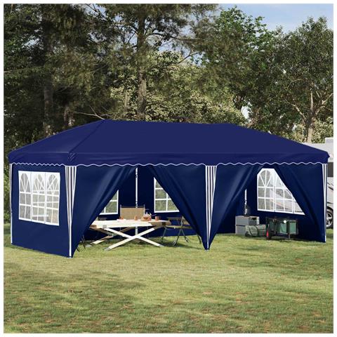 Tenda per feste a pop-up 575 x 288 x 245 cm Blu - Foto 2