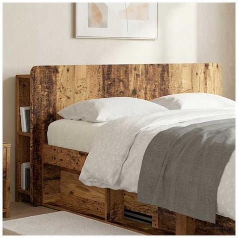 Testata del letto Legno antico Legno ingegnerizzato - Foto 2