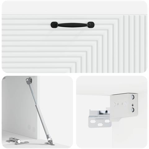 Mobile Porta TV da Muro Bianco 98 x 31 x 30 cm - Foto 9